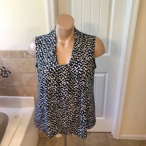 Black and white blouse